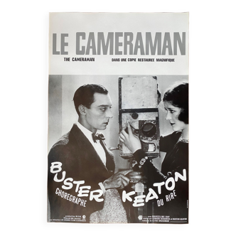 Affiche cinéma "Le Caméraman" Buster Keaton 40x60cm