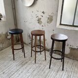 Set of three high bistro stools