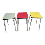 Set of 3 vintage Formica stools