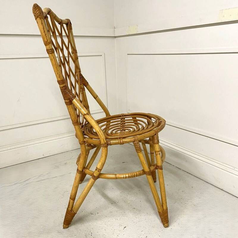 Chaise Bambou et rotin