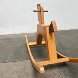 Mid-century wooden rocking horse, 1960s