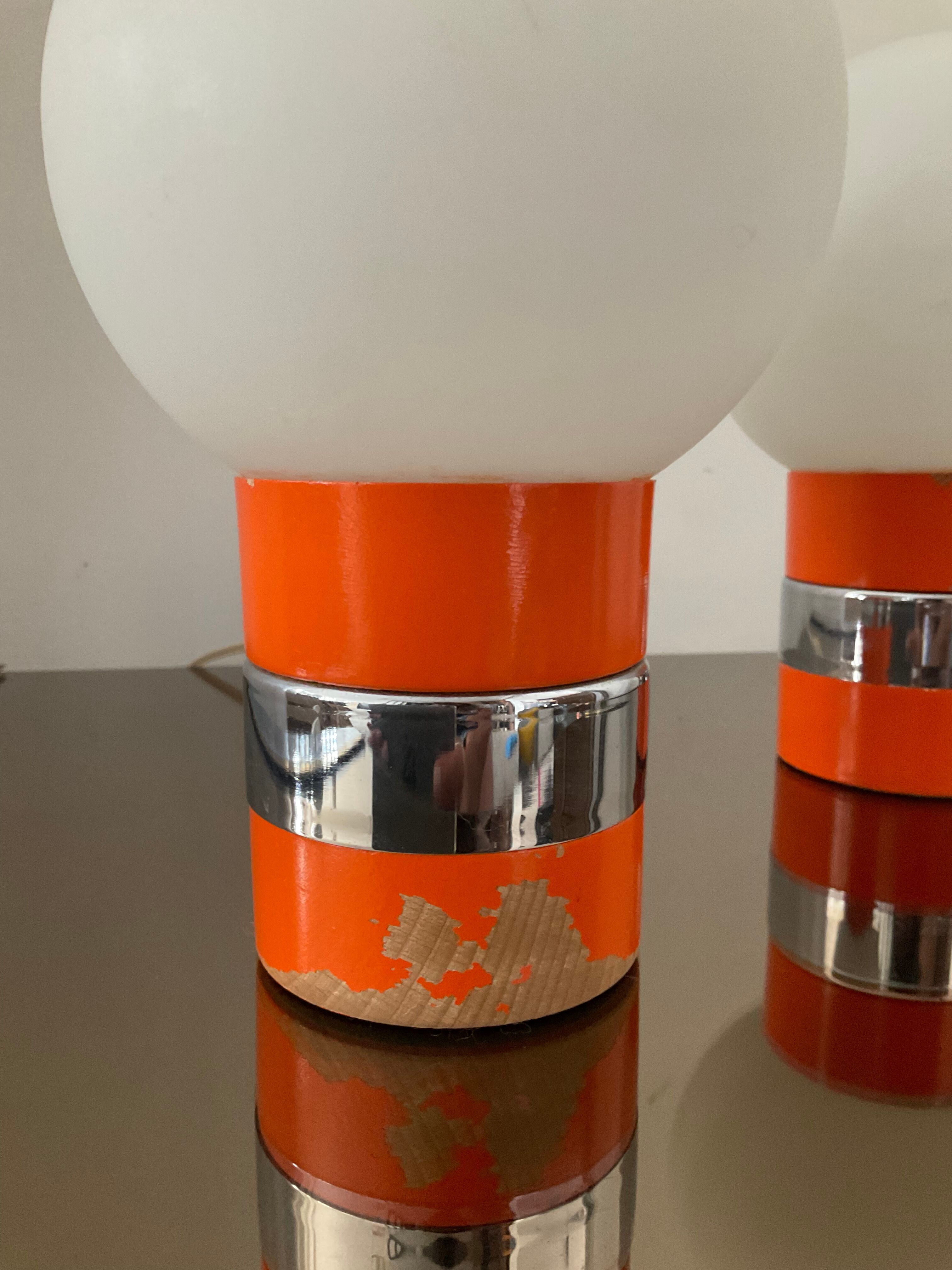 Paire de lampes space age des années 60/70