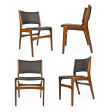 Ensemble de 4 chaises, Danemark, 60s