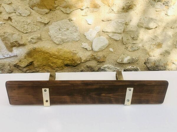 Étagère murale vintage , suspendu, métal et bois