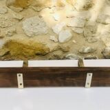 Vintage wall shelf, hanging, metal and wood