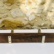 Vintage wall shelf, hanging, metal and wood