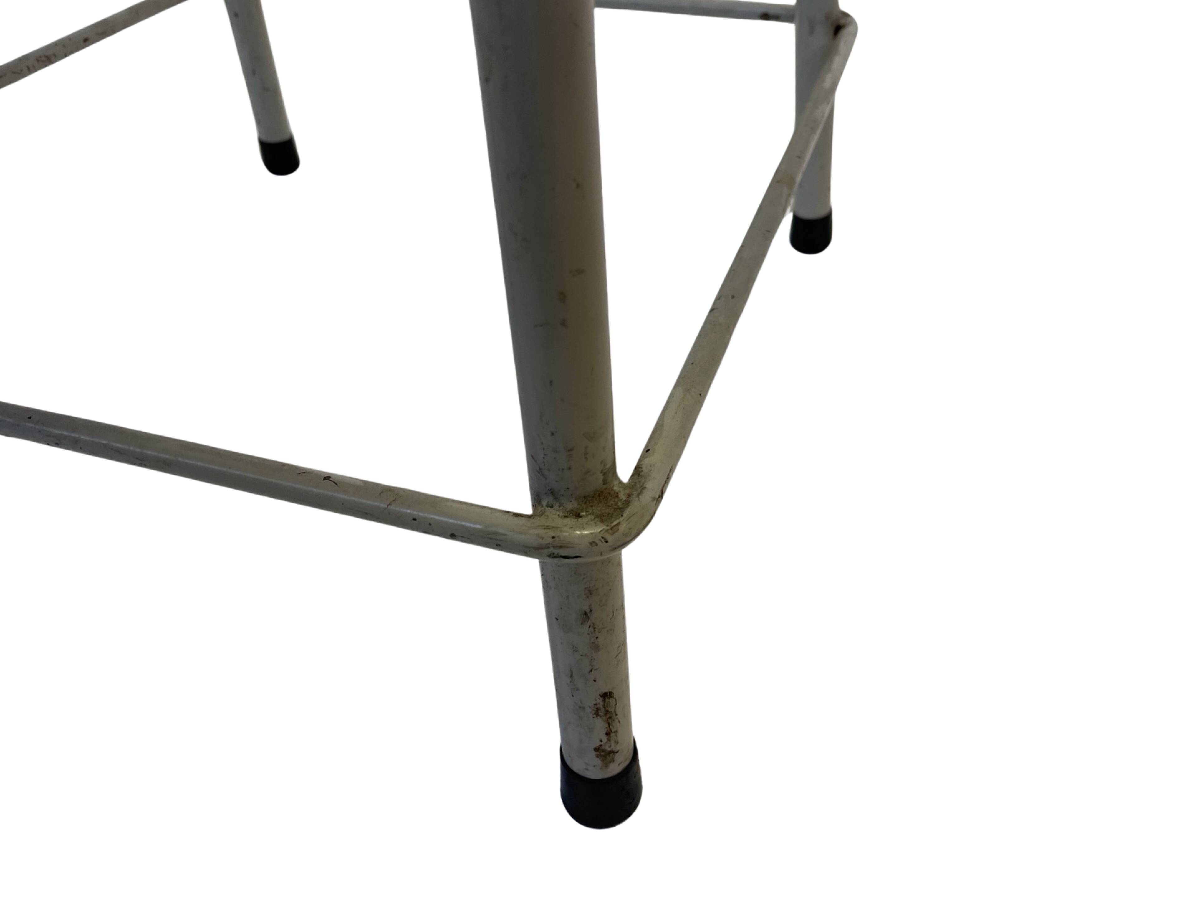 Vintage school stool, 1970s industrial design, Dutch minimalist