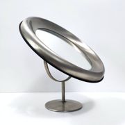 Round Anodized Brass Vanity Mirror Attr. to Sergio Mazza, Italy