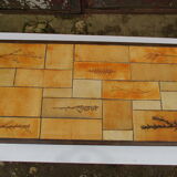 Vallauris coffee table by Raymonde Leduc gres modele aux herbiers vintage
