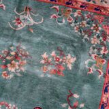 Handmade antique Art Deco Chinese rug 216cm x 295cm, 1920s