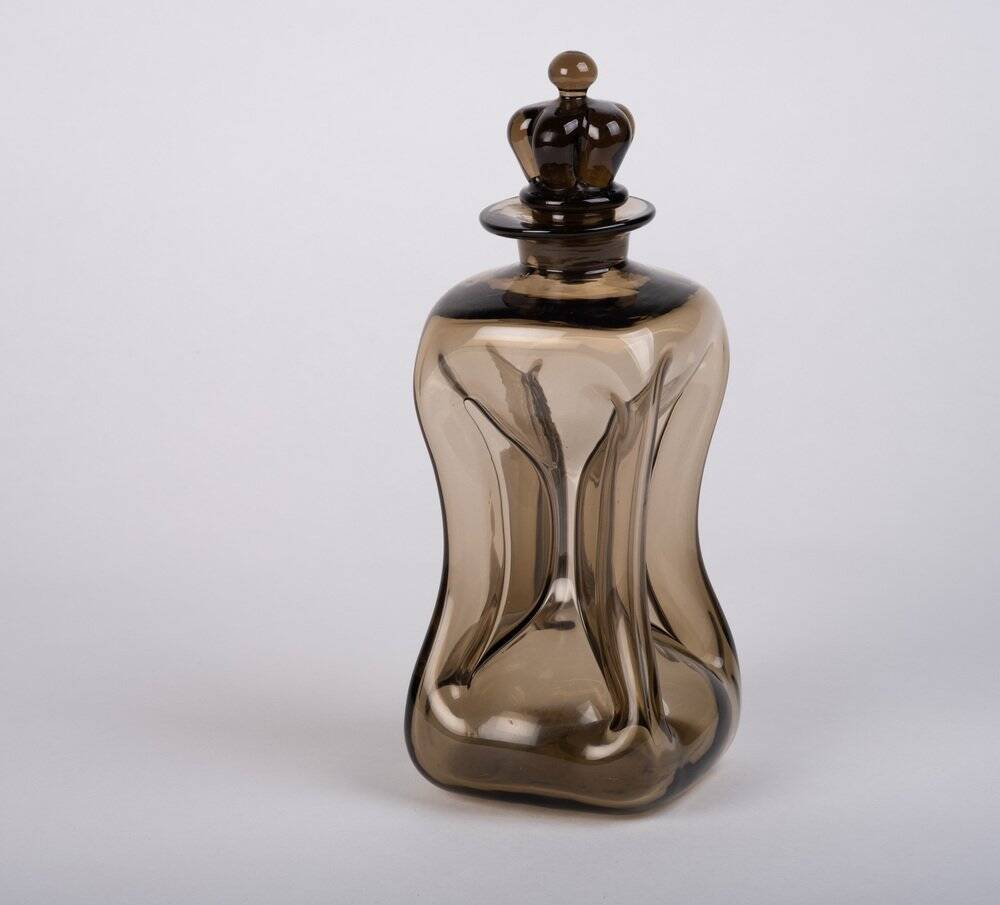 Kluk Kluk Mid-Century Glass Carafe by Jacob E. Bang for Holmegaard, Denmark