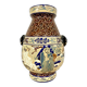 Glazed ceramic vase of the School of Bien-Hoa, Decorations of sages, circa 1930