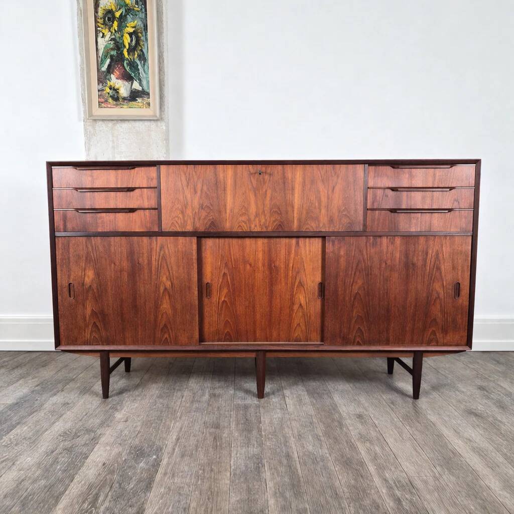 Teak sideboard with drawers and doors, Denmark, 1960.