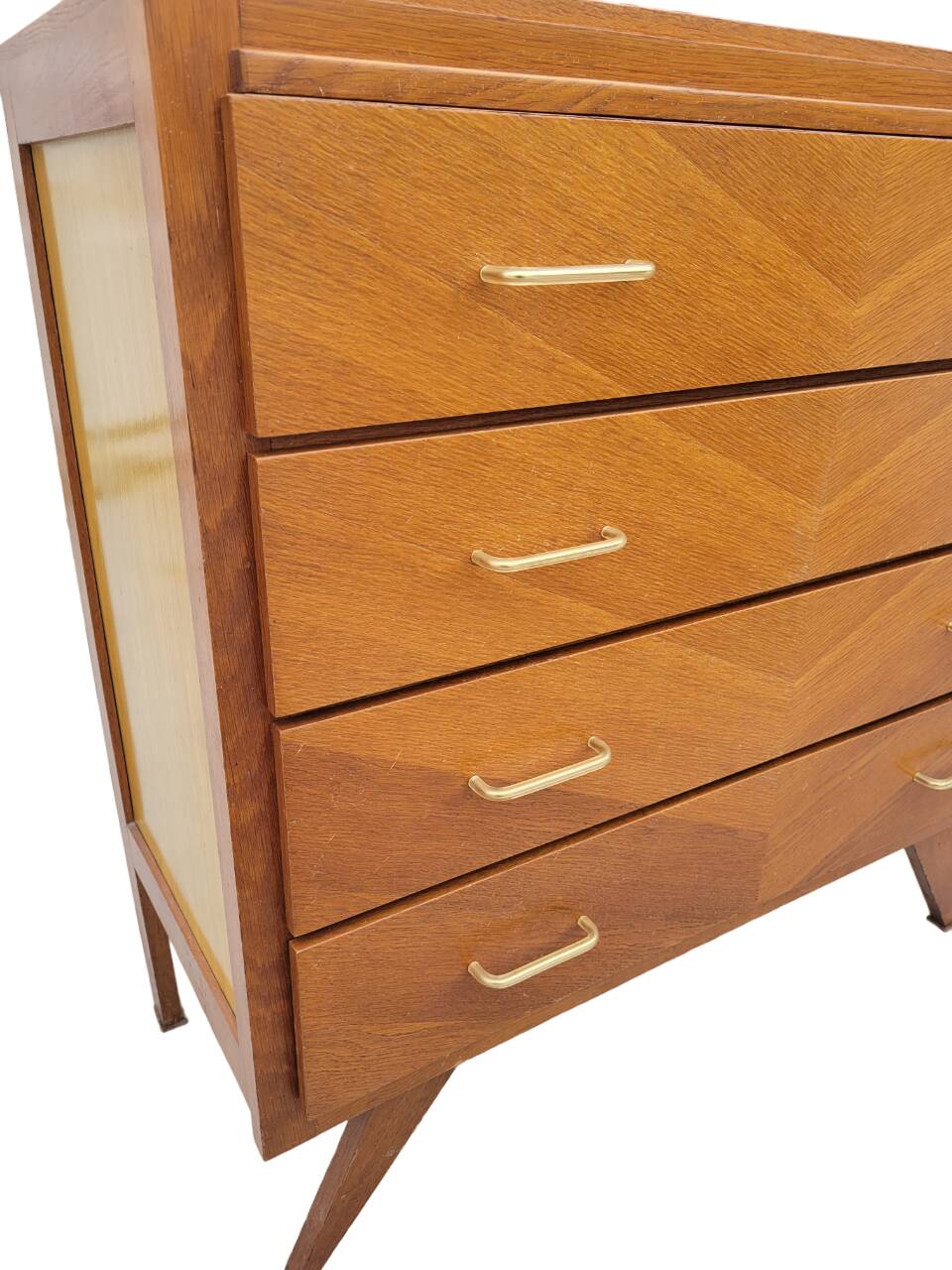 Vintage chest of drawers from the 70s with compass feet