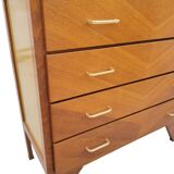 Vintage chest of drawers from the 70s with compass feet