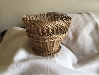 3 vintage baskets