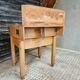 Vintage block butcher table beech kitchen island 74 x 81 cm