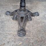 Bistro table 70/70cm solid wood top pedestal table