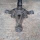 Bistro table 70/70cm solid wood top pedestal table