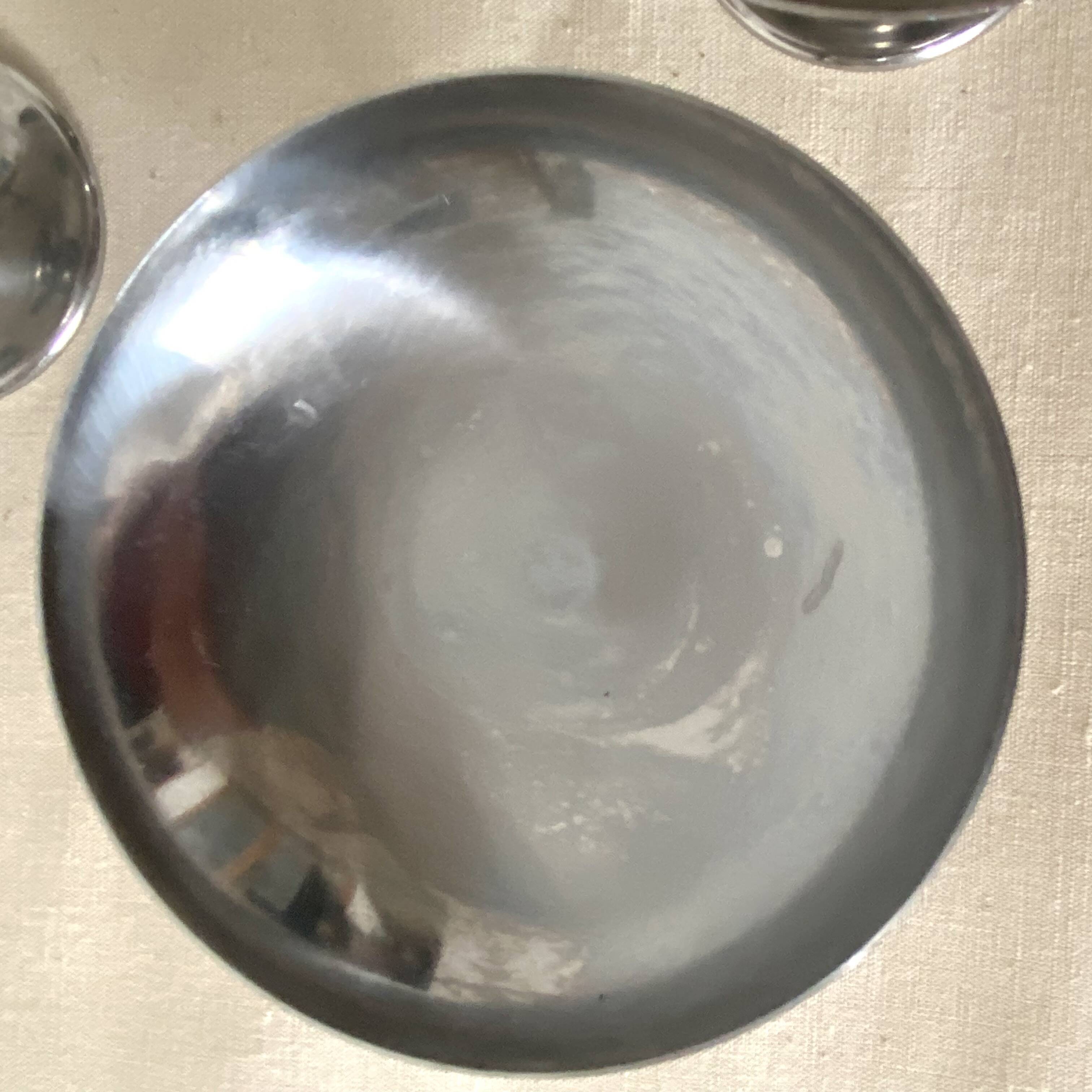 Vintage stainless steel ice cream cups