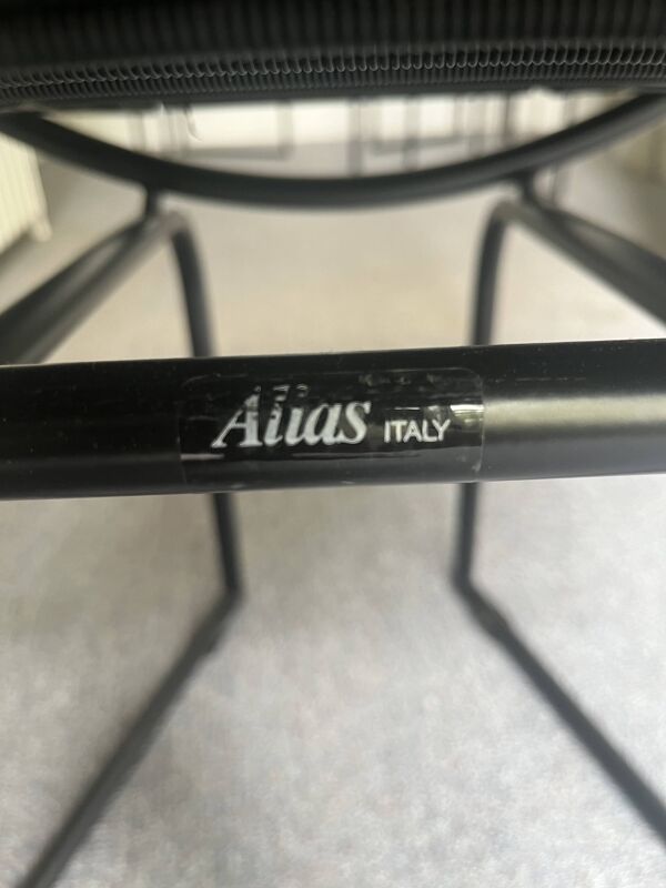 Ensemble de 4 chaises Latonda de Mario Botta pour Alias 1986, rare version avec l'assise en cuir