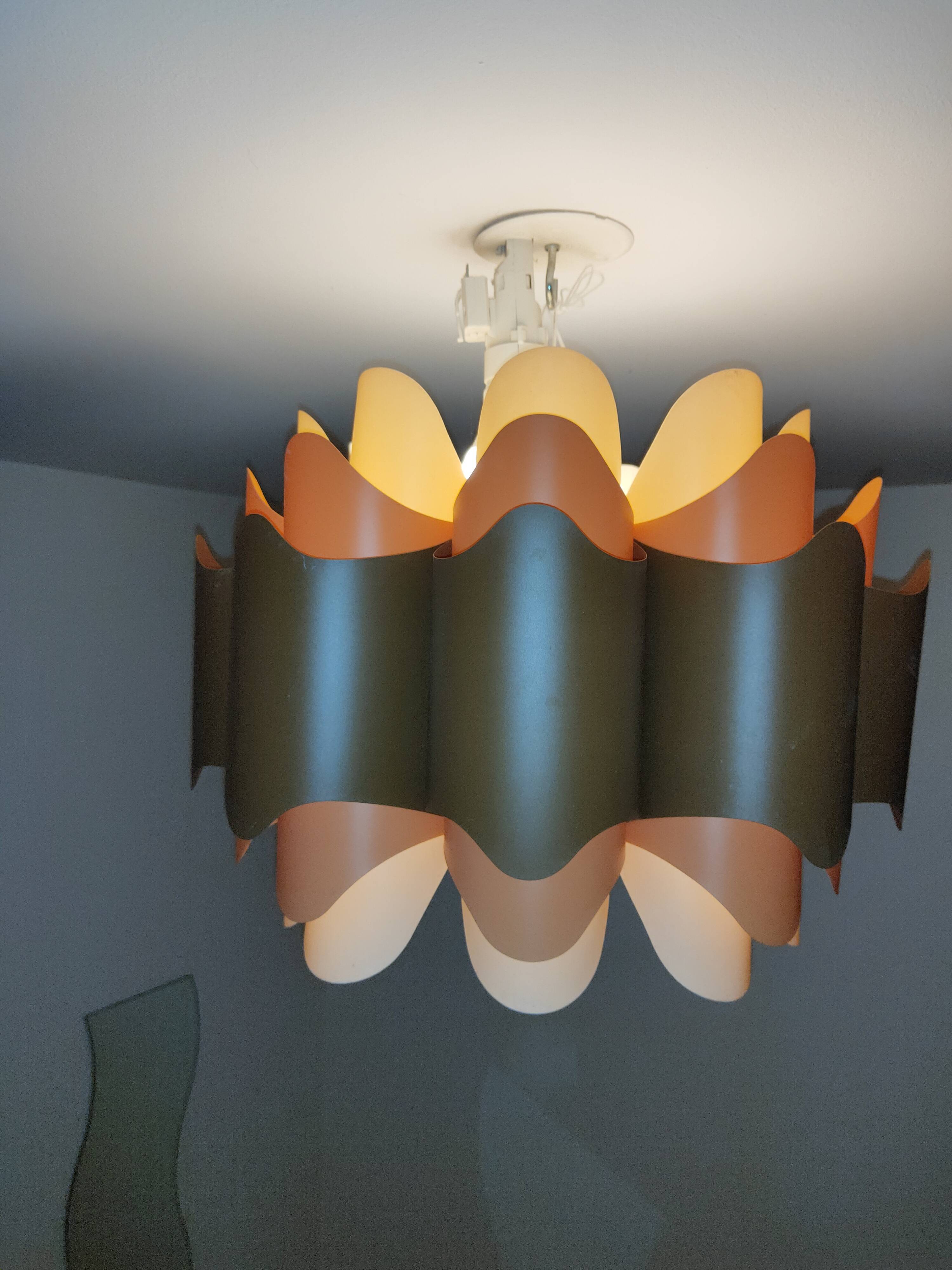 Two Zicoli vintage 1960 origami luminaires