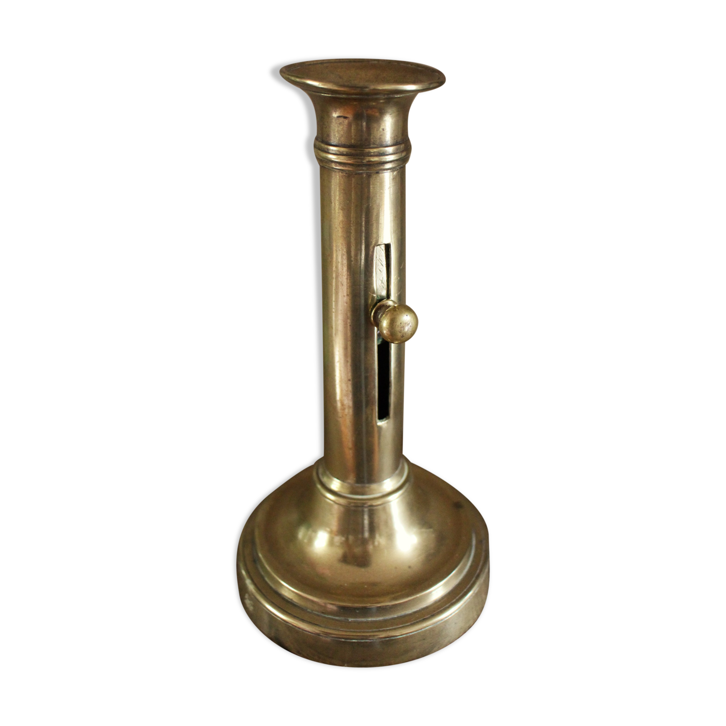 Candlestick flambeau brass pusher