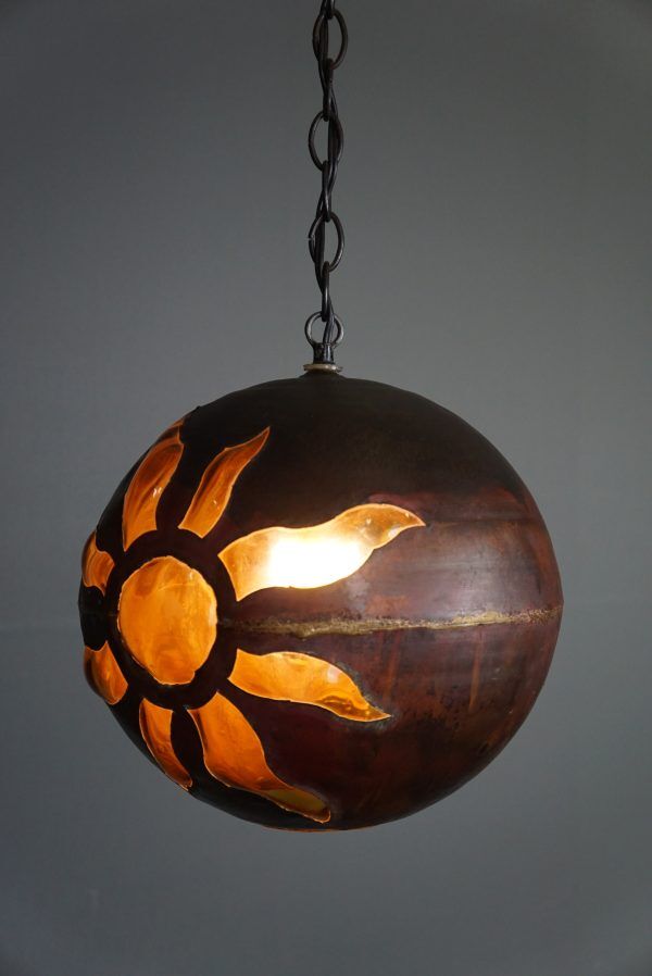 Brutalist suspension lamp Nanny Still McKinney, 1960