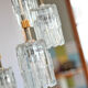 Modernist Crystal hanging 7 Fires, Germany 60s