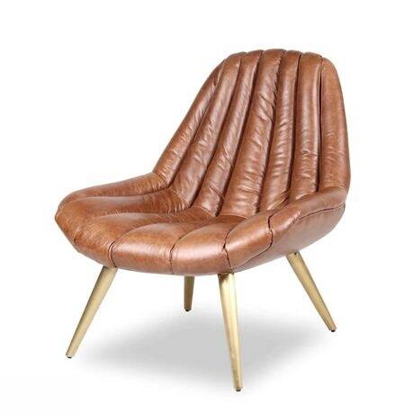 Vintage cognac leather armchair 70's style by Stanfield