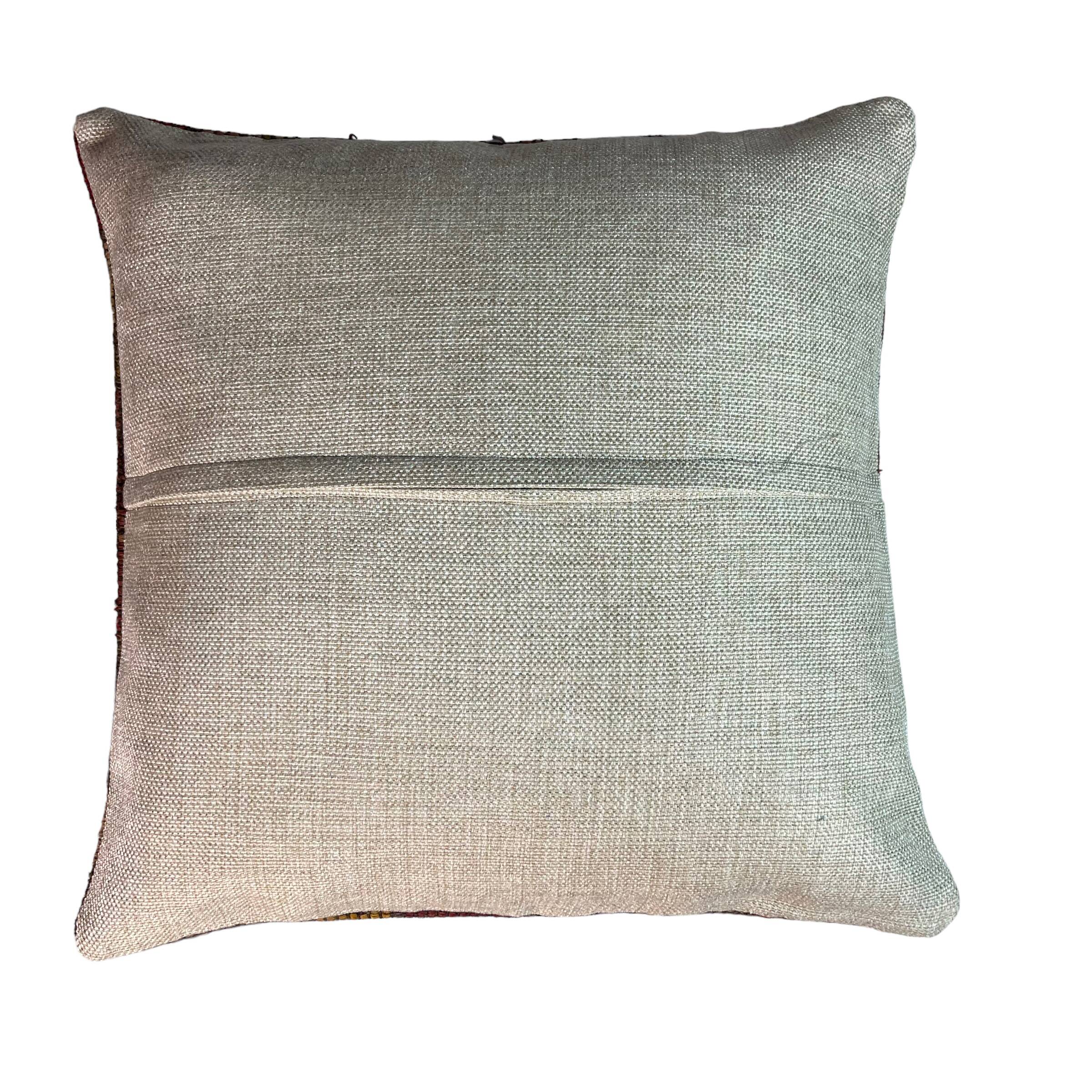 Vintage turkish kilim cushion cover , 55 x 55 cm