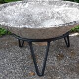 Jardinière conique sur pied tripode 1950