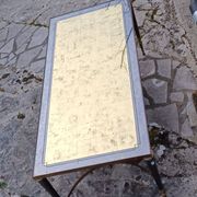Table basse laiton et or dlg Maison Bagues annees 70
