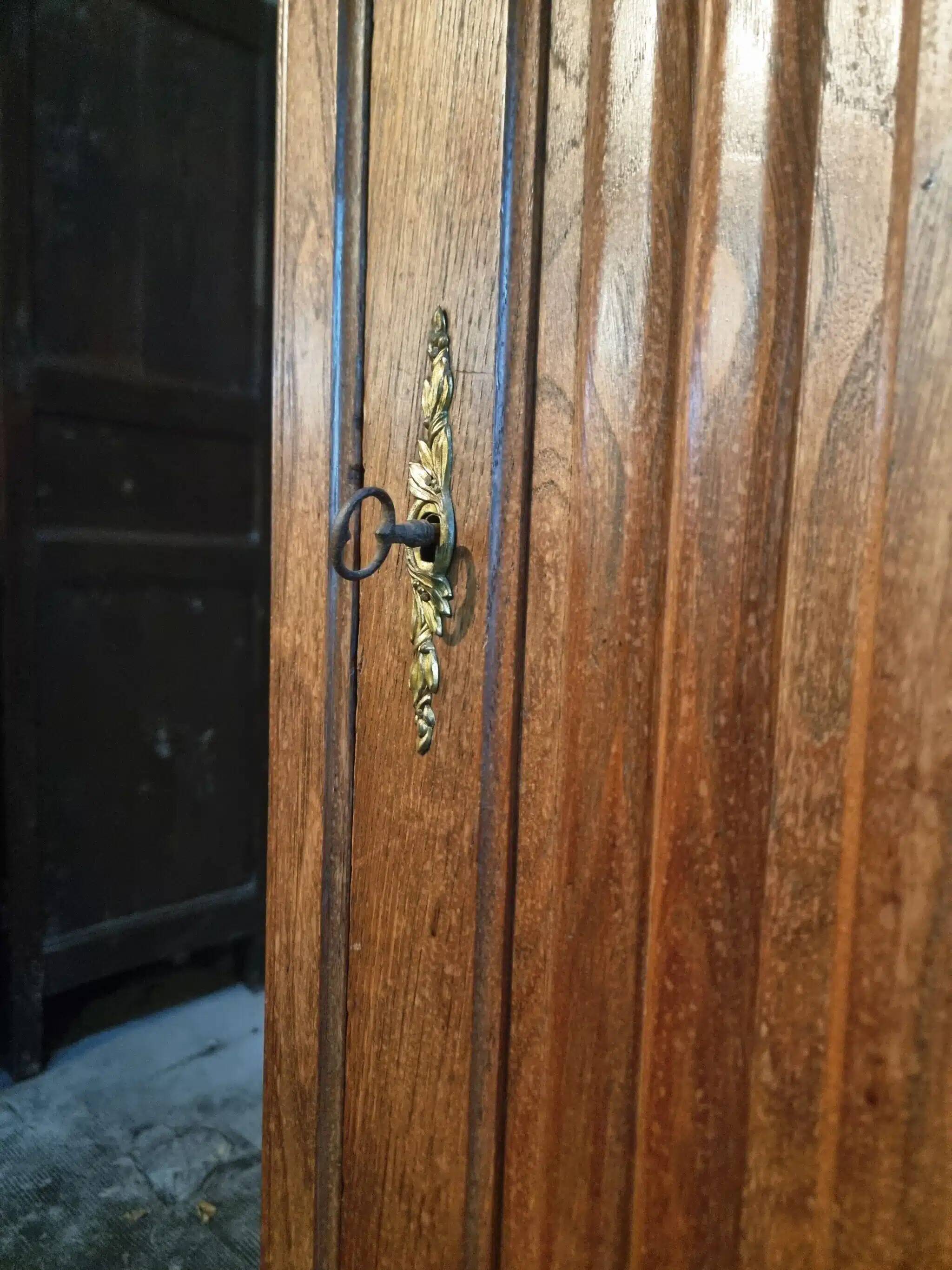 French antique oak wardrobe from the 1930s.