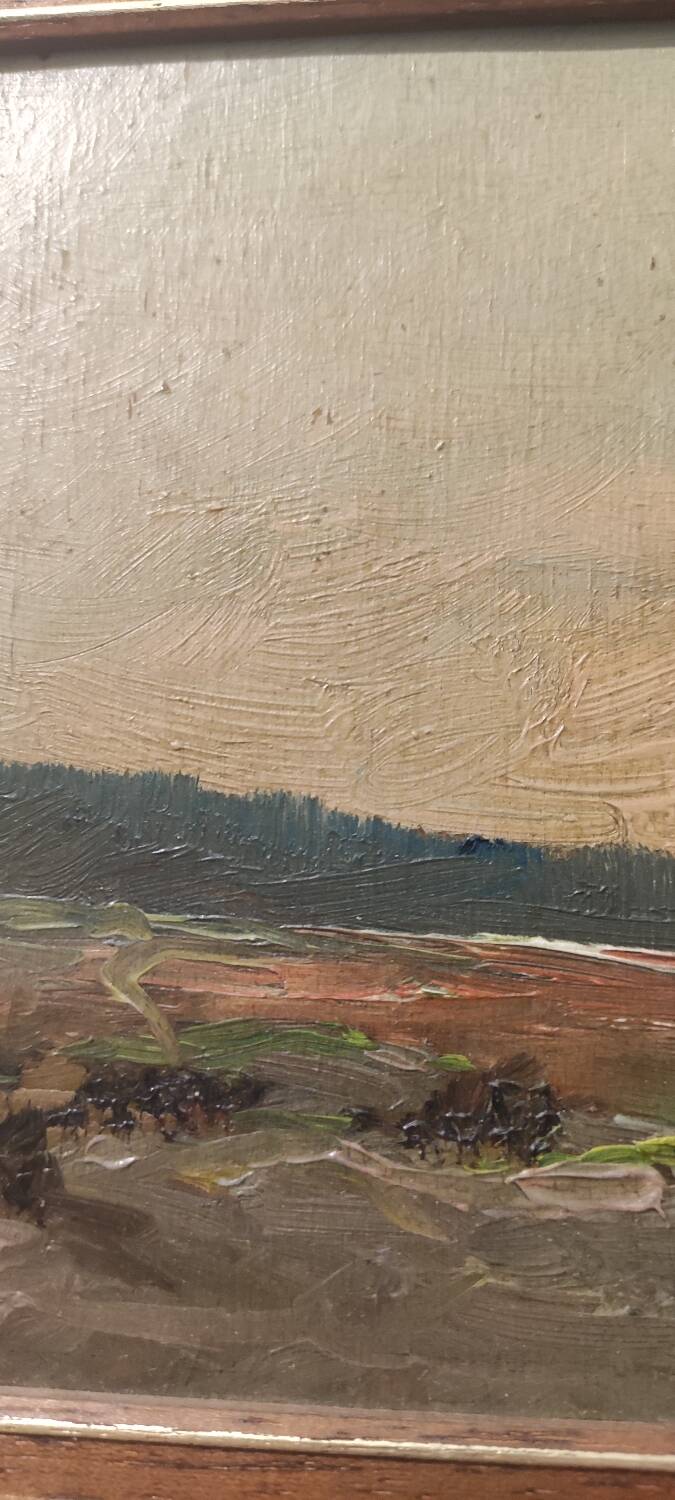 Oil on wood signed Th Linsyer