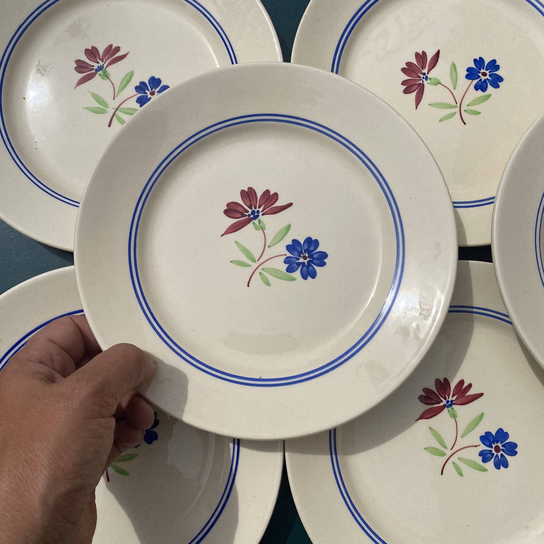 Antique plates Lunéville "MAI"