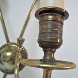 Pair of bronze crossed arrow wall lights Lucien Gau