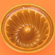 Kouglof mould traditional alsatian ceramic of high fluted and hollowed shape
