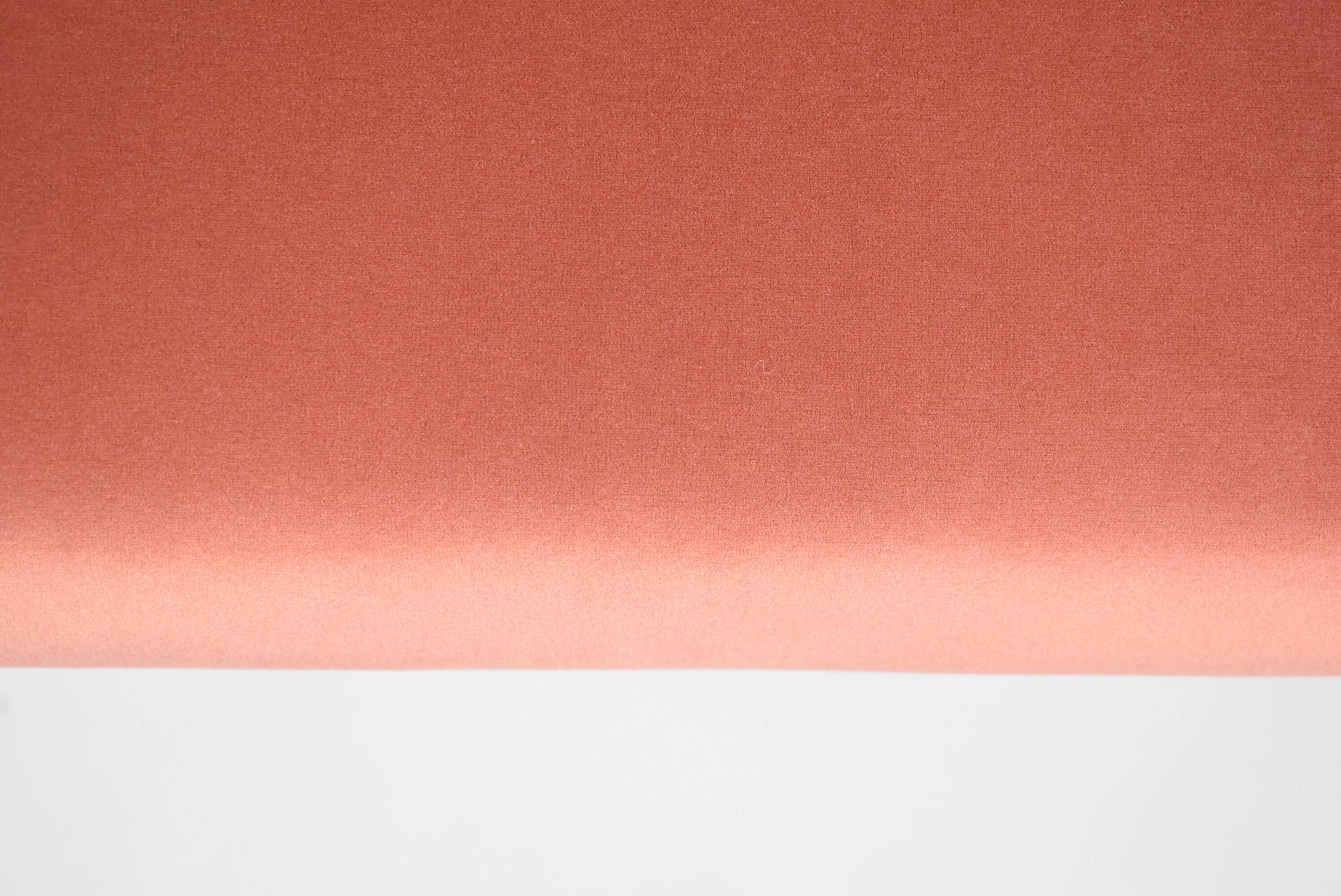 Scandinavian original armchair Baczyk, 1960s, renovation, pink, velvet, teak