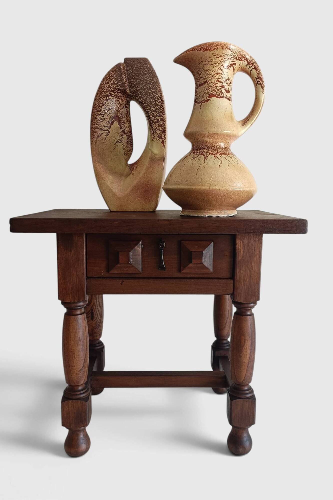 Spanish Castilian Baroque Revival Side Table, Mid-20th Century