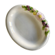 Plat de forme ovale barbotine fruits et fleurs
