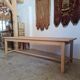 Rustic old farmhouse table made of solid oak, fully sandblasted.