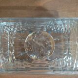 Molded glass butter dish Cow head