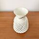 Vintage ceramic openwork vase & cache pot