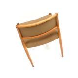 Ensemble de 4 chaises vintage par Niels Moller model 80 en chêne