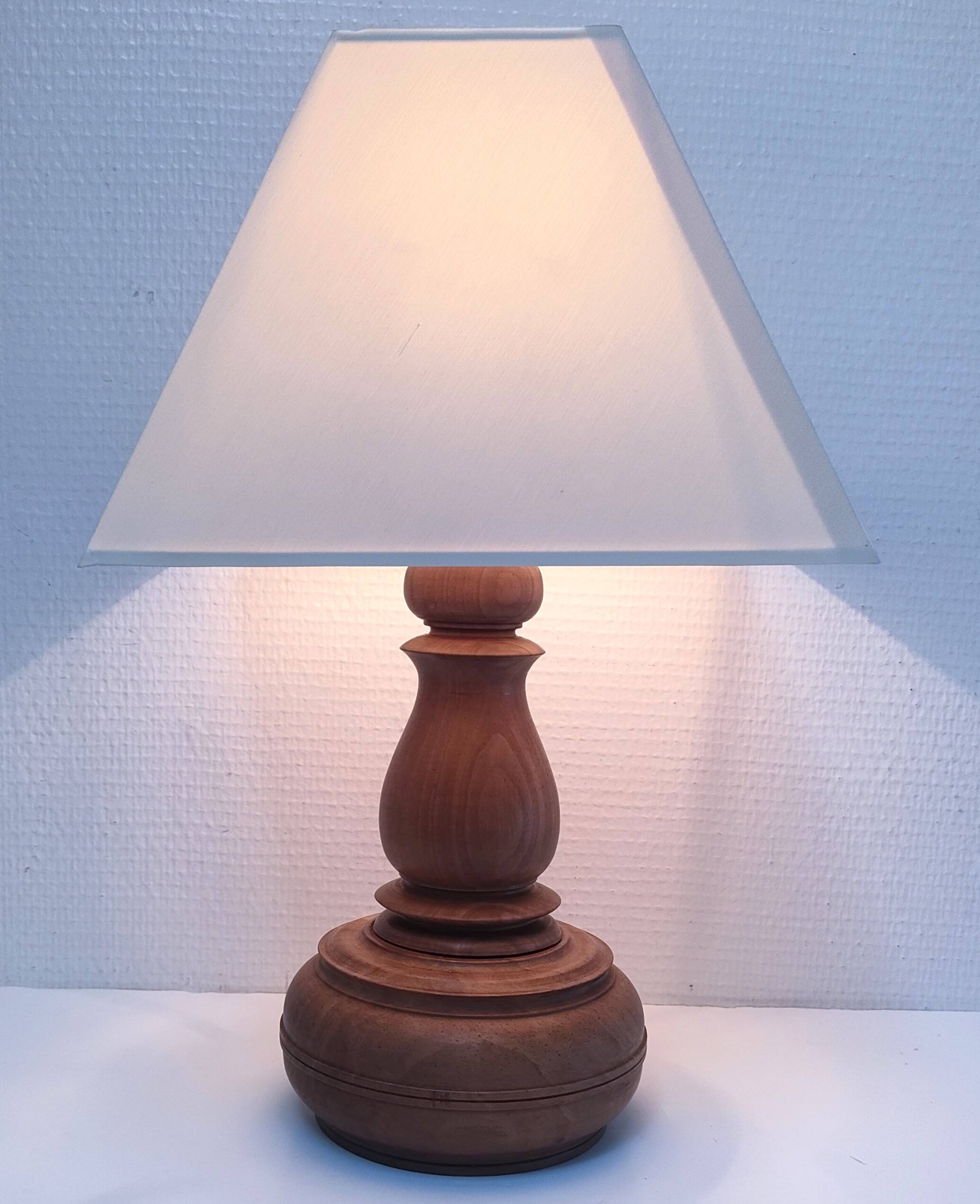 Vintage turned solid wood lamp base