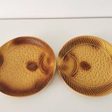 Set of 6 Vintage Fish Plates Set: 1970s KIL Yugoslavia Retro Serving Dishes