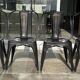 Lot of 6 chairs and two black Tolix armchairs in excellent condition.
