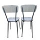 Pair of vintage chairs in light Formica and chrome metal – 1960s