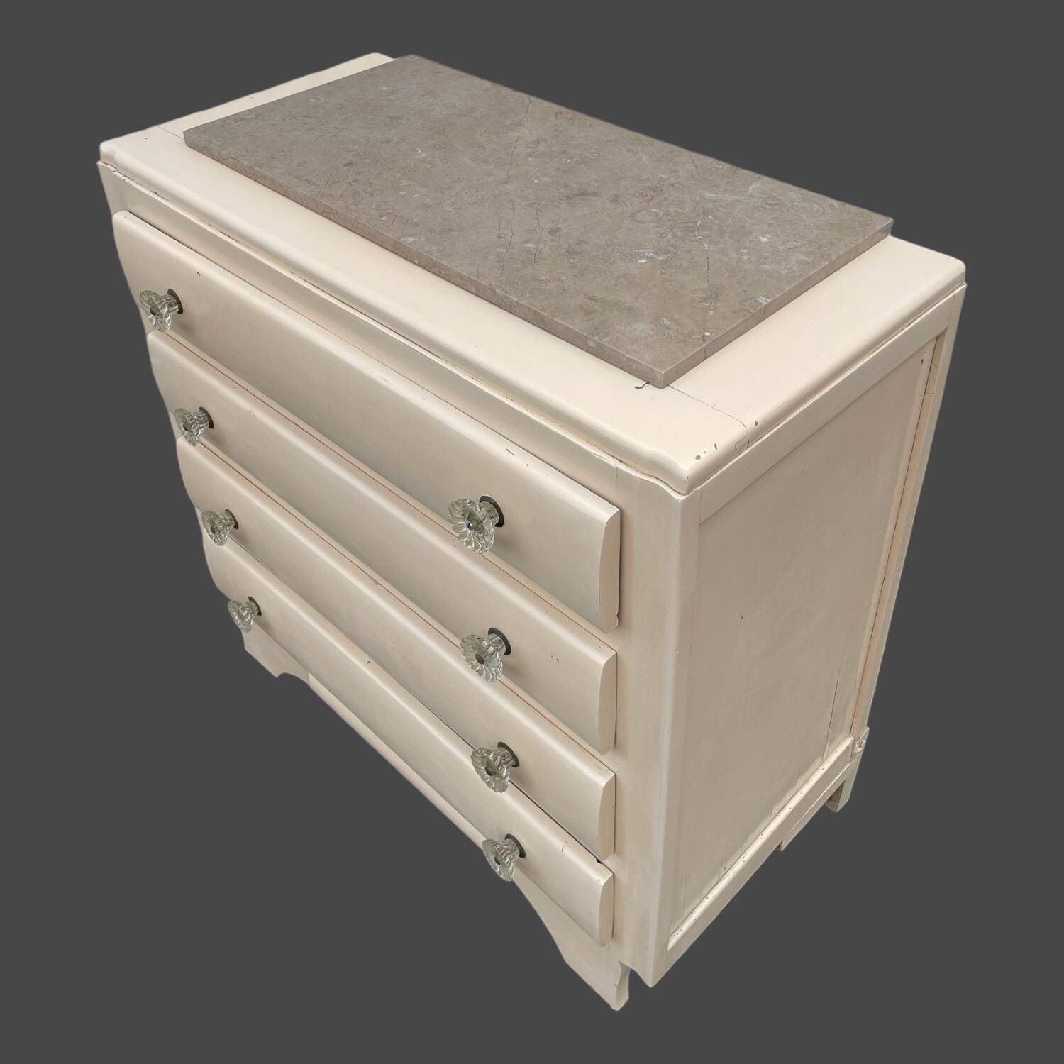 Art Deco chest of drawers with moustache feet, 1930